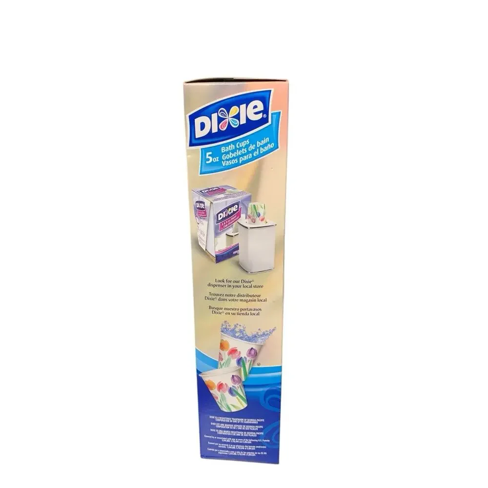 NEW Dixie Cups Disposable 3 Oz Bath Cups Rosy Watercolors 90 CT Unopened Box